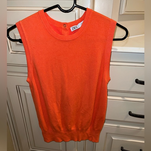 Zara Women's Vibrant Orange Light Sweater - Picture 1 of 4